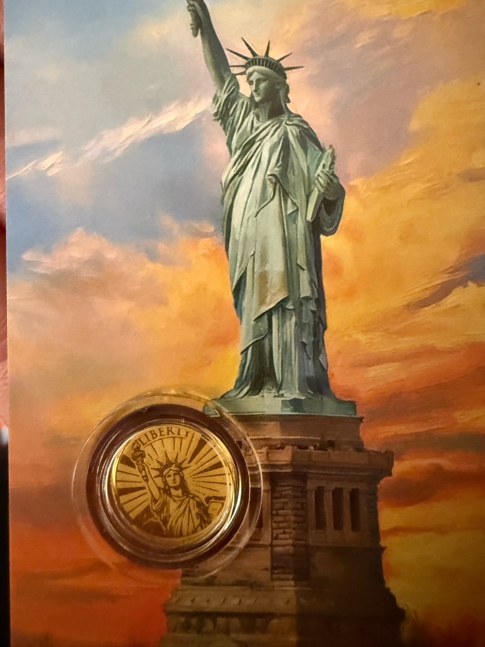 2 - Statue of Liberty Collectible Gold Coin